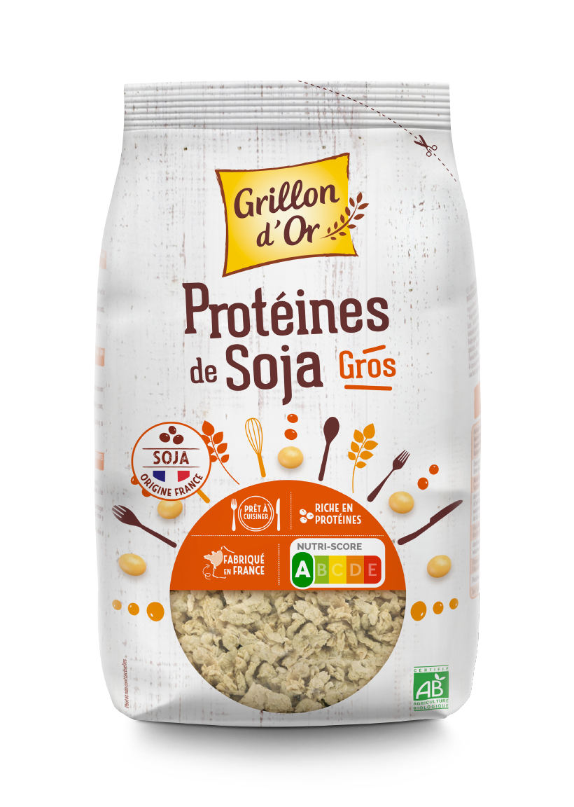 Protéines de soja gros 200g Grillon d'Or Protéines de soja gros 200g Grillon d'Or